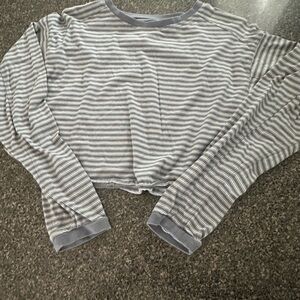 BDG Striped Long Sleeve Top
